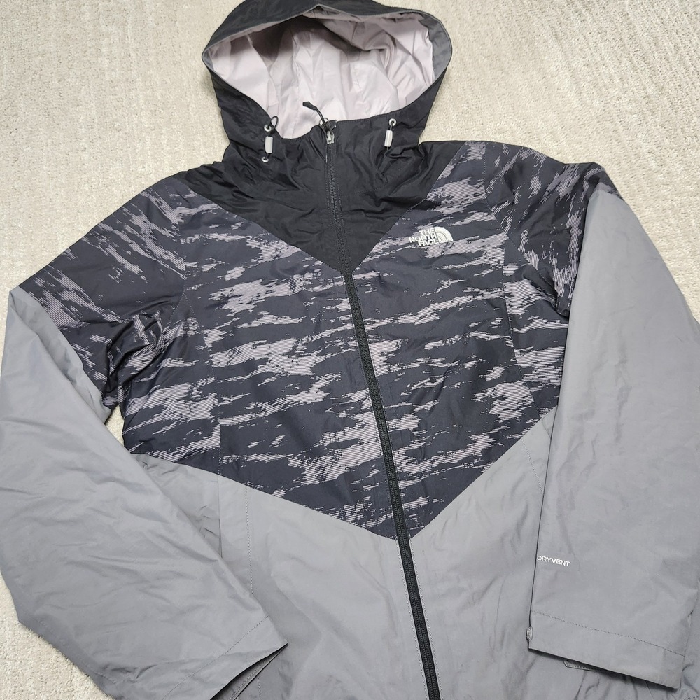The North Face Dryvent Rain Jacket Women Medium READ* Hiking Waterproof Camo‎